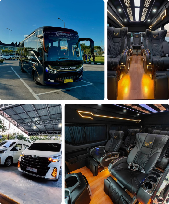 Interior Hiace Luxury dengan kursi captain seat dan fasilitas modern